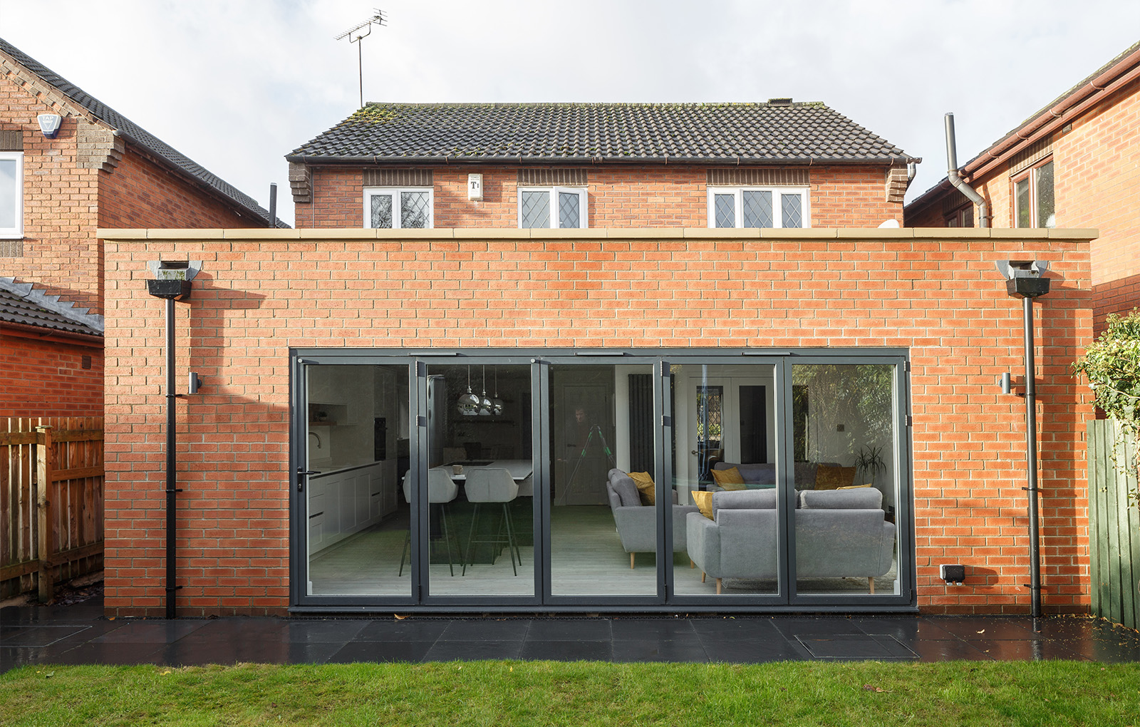 Builders working on a residential project in Northern Ireland